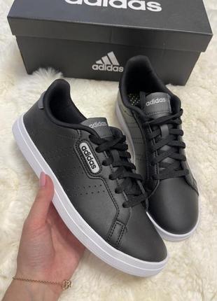 Кроссовки кеды адидас adidas новые черные на шнурках классика2 фото