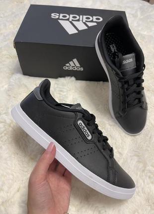 Кроссовки кеды адидас adidas новые черные на шнурках классика