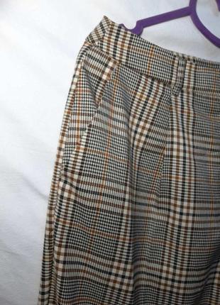 Жіночі брюки палаццо клітинка, штани гусяча лапка4 фото