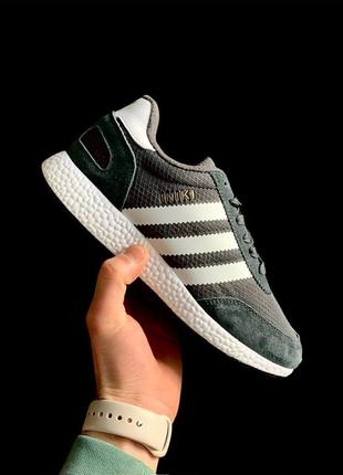 👟кроссовки женские adidas originals iniki fleece termo dark gray & black👟