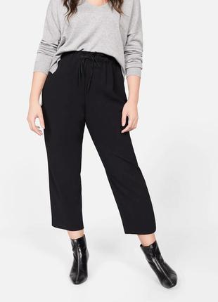 Женские свободные брюки черного цвета s, м, l1 фото