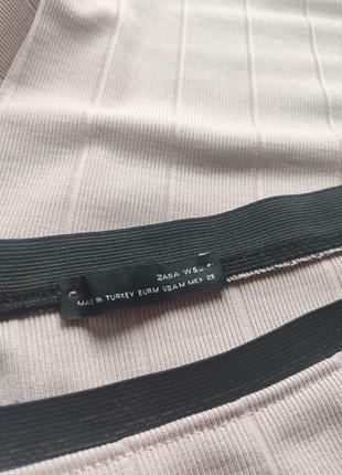Спідниця міді-гумка zara пудроваго кольору м.10 фото
