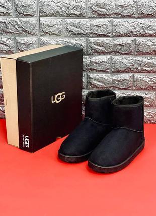 ●мужские угги ugg australia чёрные угги зимние на меху