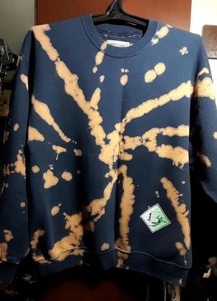 Стильная толстовка тай-дай. худи унисекс. батал