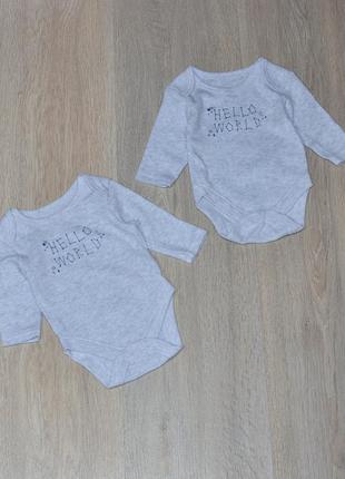 Боди primark newborn. 3,4 кг в роддом классное бодик длинный рукав с длинным рукавом first size tiny baby george lupilu2 фото