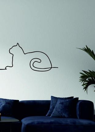Декоративное настенное 3d панно «кот» декор на стену с объемом5 фото