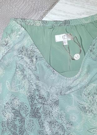 Брендовый летний шелковый костюм юбка годе и блуза, платье цветочный принт5 фото