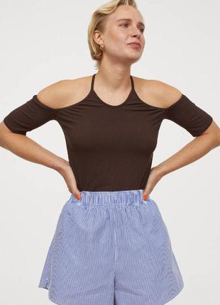 Женский топ в рубчик h&m