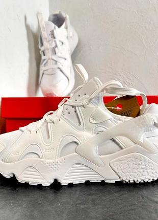 Кроссовки nike air huarache craft white (белые)4 фото