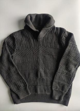 Светр industrie knit wear vintage olive grey р.l-m