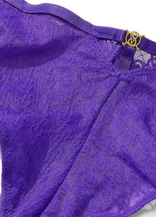 Трусики icon by victoria's secret lace cheeky panty purple shock size m5 фото