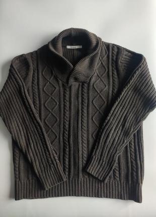 Светр dressmann knit wear вінтаж р.l brown