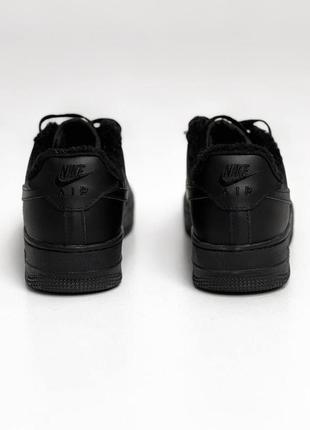 Nike air force low black winter3 фото