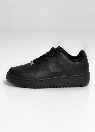 Nike air force low black winter2 фото