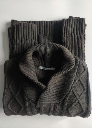 Свитер dressmann knit wear винтаж р.l brown2 фото