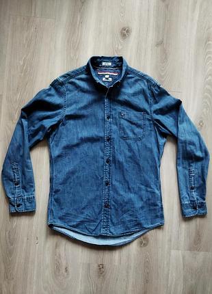 Рубашка tommy hilfiger indigo размер s/p, состояние идеальное