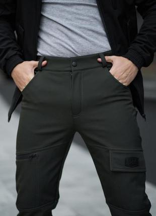 ⚡️ теплі тактичні штани матеріал - softshell спортивні джогери5 фото