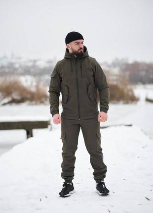 Тактический спортивный костюм softshell куртка штаны карго