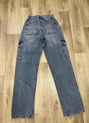 Фирменные, женские джинсы/карго. bershka. размер 322 фото