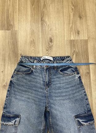 Фирменные, женские джинсы/карго. bershka. размер 325 фото