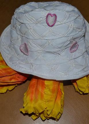Детская летняя шляпка/шляпа/панамка с сердечками