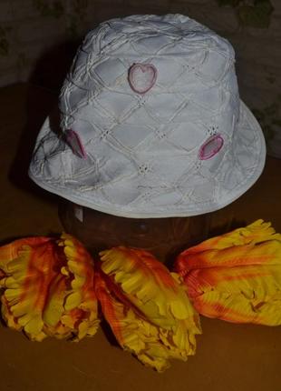 Детская летняя шляпка/шляпа/панамка с сердечками3 фото