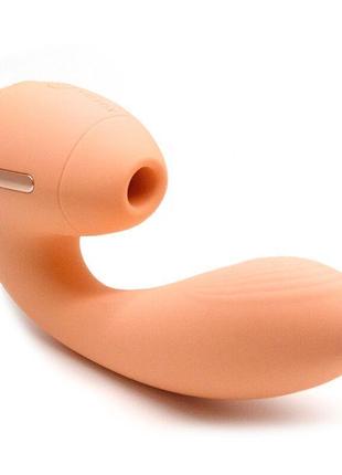 Вакуумный вибратор kistoy tina mini orange, вагинально-клиторальный, оранжевый