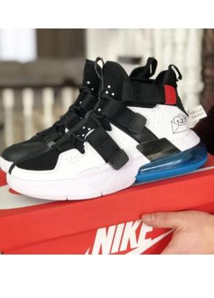 Кроссовки мужские демисезонные nike air force 270 найк форси белые с черным, голубым весна/лето/осень