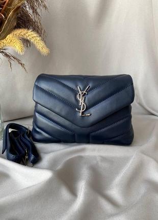 Женская сумка yves saint laurent blue люкс качество