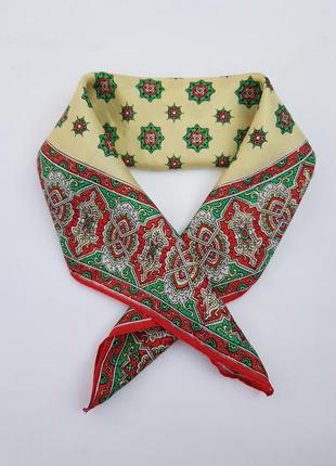 Шелковый платок натуральный шелк 44×45 плотный4 фото