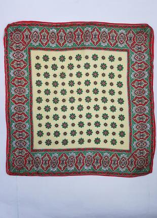 Шелковый платок натуральный шелк 44×45 плотный7 фото