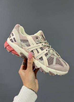 Женские кроссовки розовые ассикс asics gel white peach, жасненое кроссовки акс весна-осень