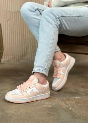 Кроссовки nike dunk pink/white2 фото