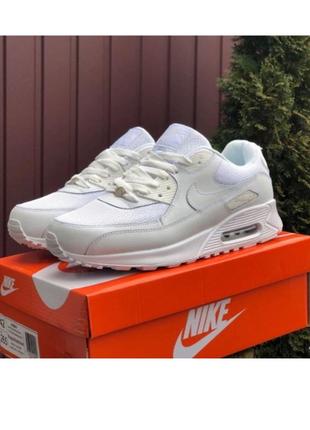 Кроссовки мужские демисезонные nike air max 90 найк айр макс белые весна/лето/осень