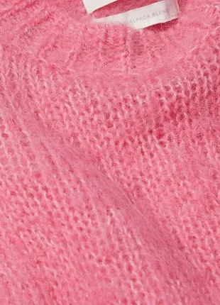 Свитер h&amp;m _pink xs розовый 48% шерсть, 32% альпака, 20% полиэстер новый4 фото