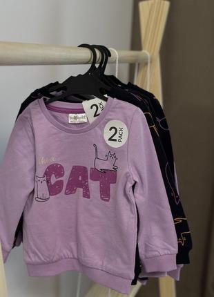 Світшот 2 шт, кофта для дівчинки 74,80,86,92