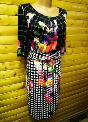 Милое женственное платье в красивый яркий принт итальянского бренда эroke, бур-во италия3 фото