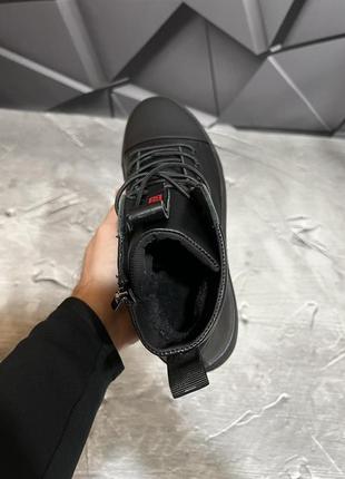 Зимние мужские ботинки hugo boss black (мех) 41-452 фото