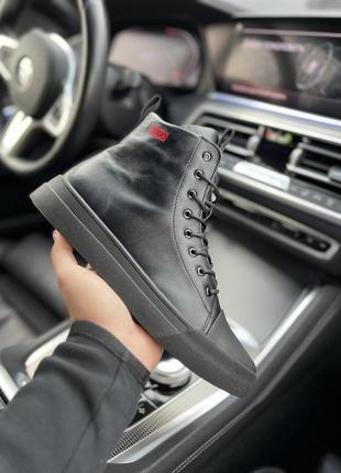 Зимние мужские ботинки hugo boss black (мех) 41-451 фото