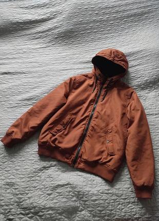 Куртка демисезонная divided h&amp;m курточка zara зимняя pull &amp; bear осенняя bershka деми asos еврозима cedarwood state кирпичного цвета терракотова reserved