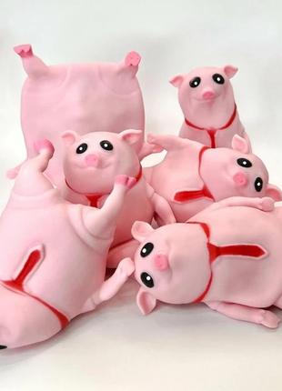 Игрушка антистресс сквиш большой розовая свинья pink pig big  50 см3 фото
