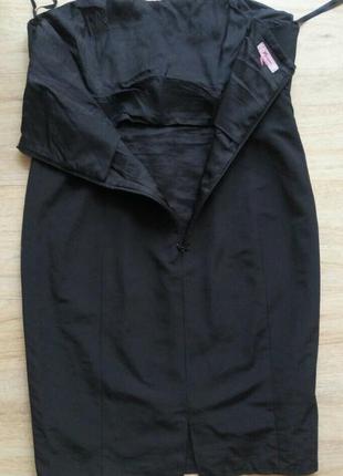 46-48р l monsoon англия платье сарафан  бандо бюстье миди нарядное  черное3 фото
