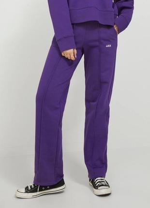 Женские спортивные коттоновые брюки трехнитка темно-синие от датского бренда jjxx7 фото