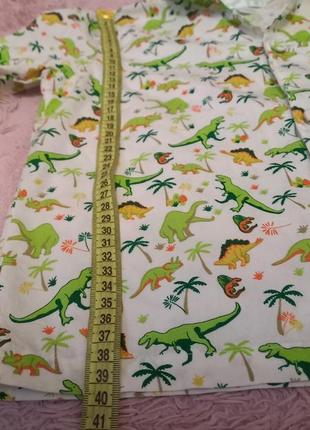 Пижама powell craft,пижама с динозаврами,брючная пижама,хлопковая дыно пижама5 фото