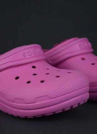 Crocs classic lined clog кроксы сабо детские зимние утепленные. оригинал. c 10/27 р/17 см.1 фото