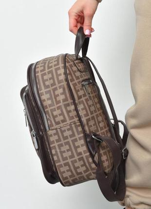 Рюкзак женский с принтом коричневого цвета разные принты3 фото