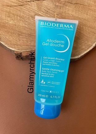 Очищаючий гель для душу bioderma atoderm, 200 мл1 фото