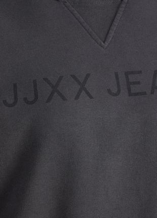 Свитшот оверсайз из плотного хлопка трехнить в молочном цвете датского бренда jjxx8 фото