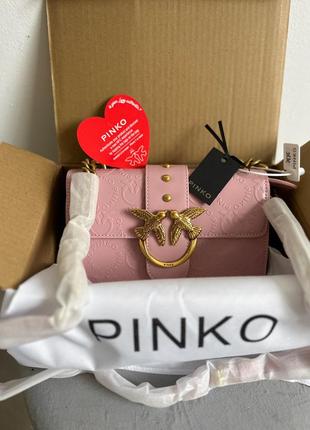 Сумка pinko premium rose рожева3 фото