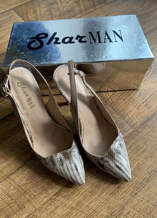 Красиві літні бежеві туфлі човники sharman8 фото